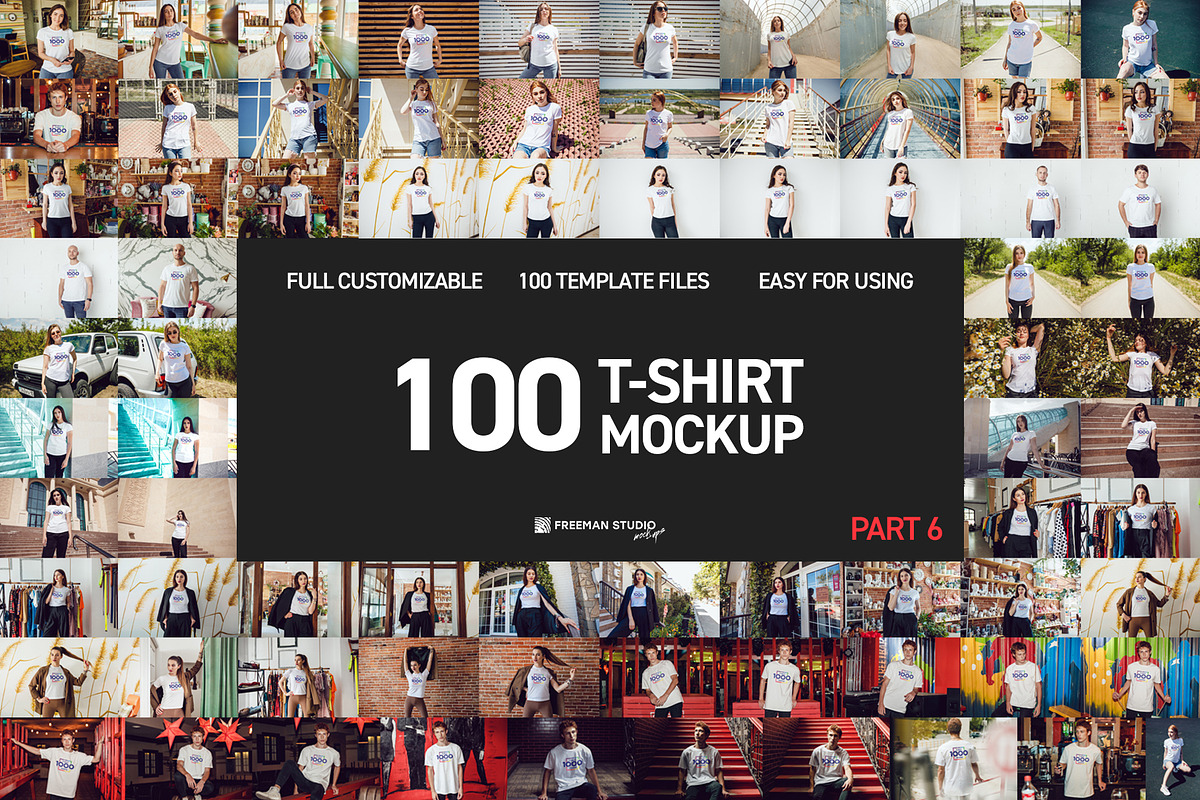 100 T-Shirt Mockup Part 6, a Shirt Mockup by Freeman Studio (Photo 1 of 8)