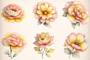 Watercolor Flowers Clipart, an Illustration by Digital Artistic99 (Thumbnail 3 of 10)