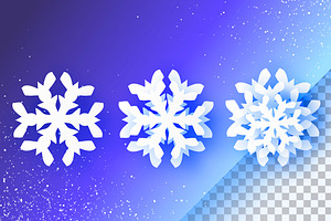 12 MAGIC SNOWFLAKES. Paper Cut Style