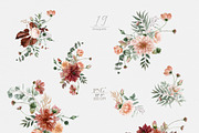 Terracotta Fall Floral Clipart, an Illustration by ReachDreams (Thumbnail 3 of 10)