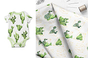 Watercolor Exotic Cactus Collection, a Texture Illustration by LarysaZabrotskaya (Thumbnail 9 of 11)