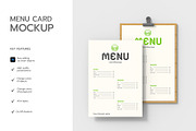 Food Menu Card Mockup Set, a Product Mockup by graphypix (Thumbnail 2 of 4)