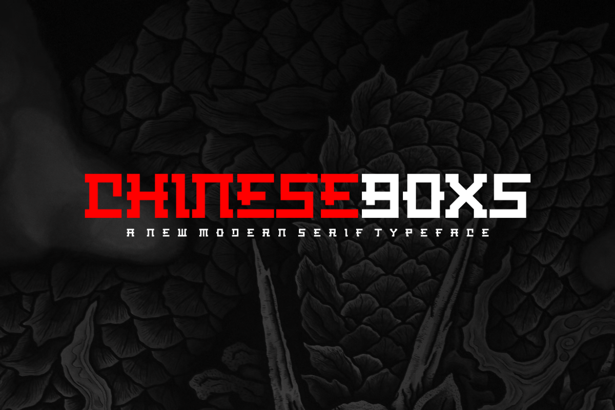 Chinese Boxs - Font, a Serif Font by artchiles_design (Photo 2 of 5)