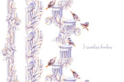 Antique Aesthetic Garden Watercolor, a Decorative Illustration by Shabbypie (Thumbnail 13 of 15)