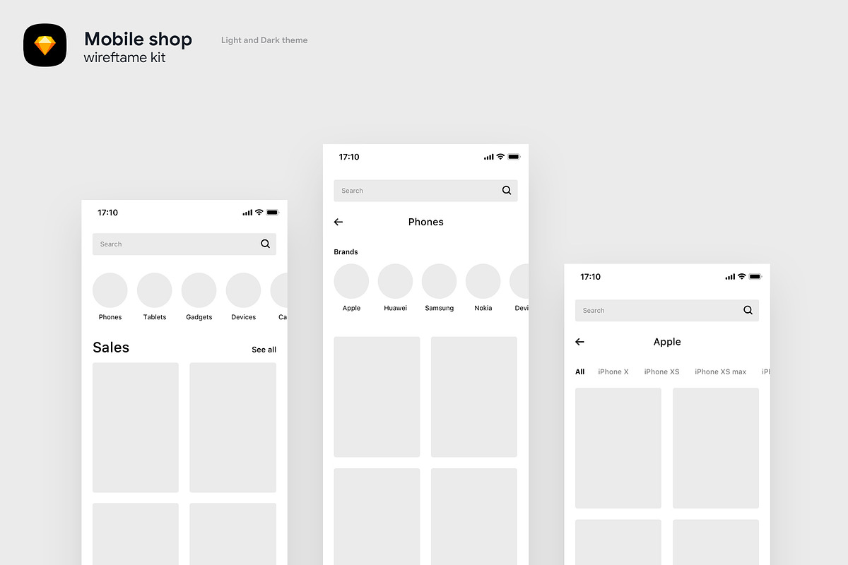 Mobile shop wireframe, a Wireframe Template by Leschinger.cz (Photo 2 of 3)