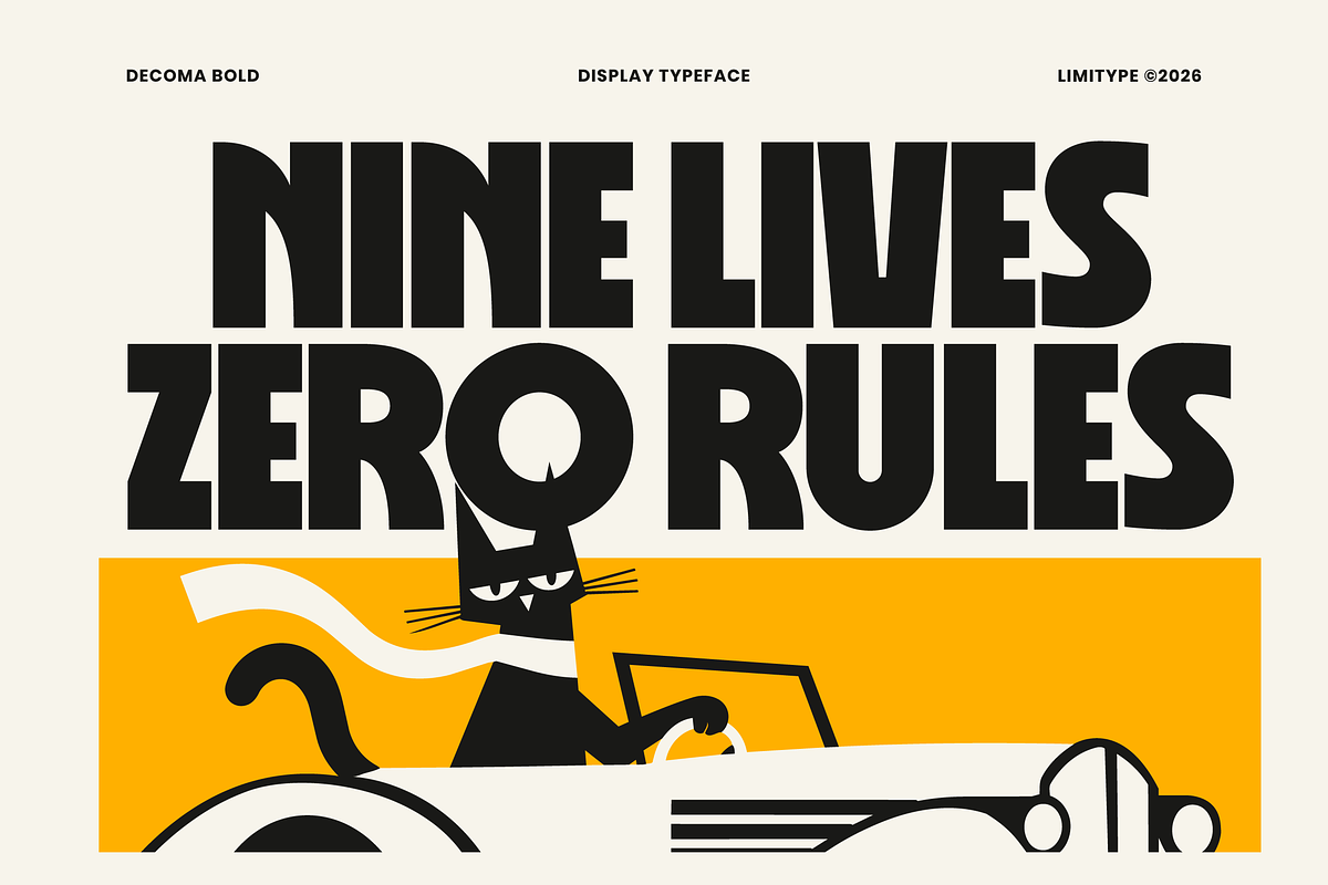 Decoma - Bold Geometric Font, a Sans Serif Font by limitype (Photo 2 of 12)