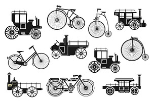 Retro motorcycle bike, an Illustration by AlexZeL