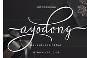 Ayodong Script, a Script Font by Nowlystudios (Thumbnail 1 of 6)