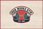 10 Vintage Gym Fitness Badge Logo, a Sport Illustration by Artivon (Thumbnail 8 of 11)