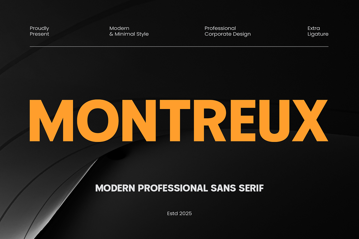 Montreux, a Sans Serif Font by Umitype (Photo 1 of 10)