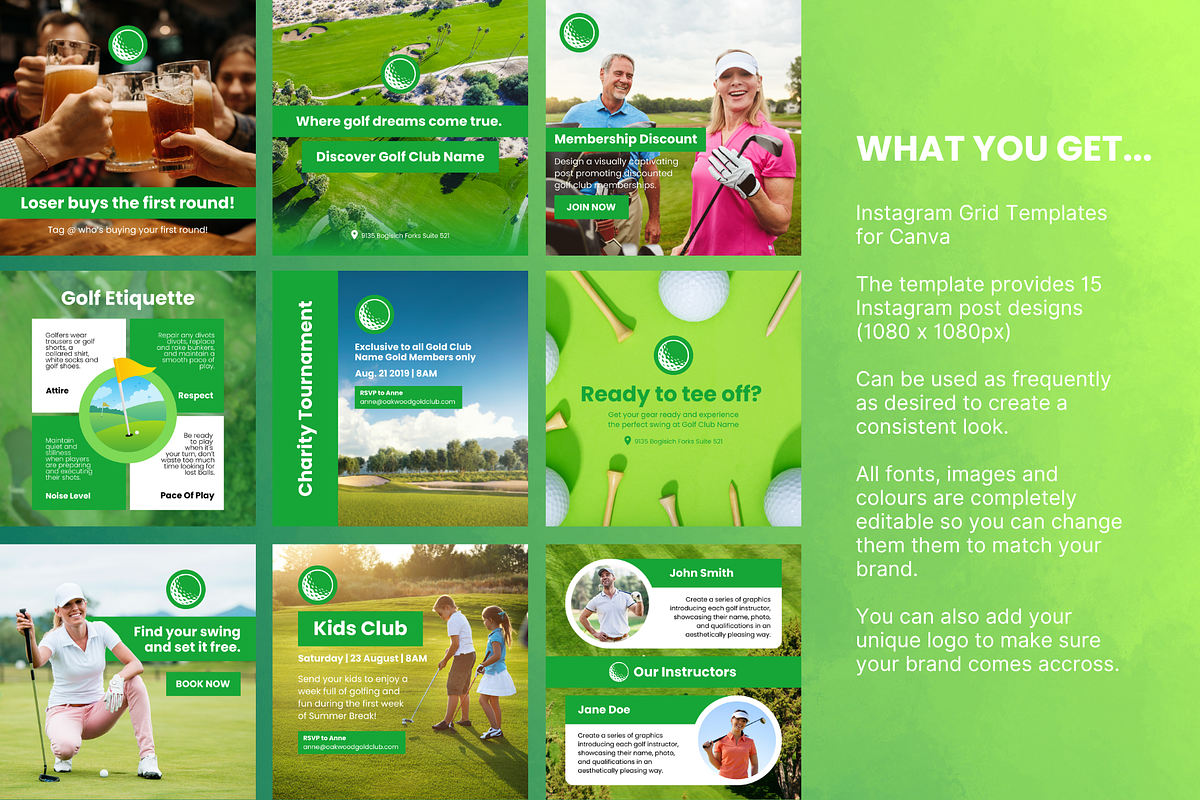 15 Golf Social Media, a Social Media Template by Sincerely Media (Photo 2 of 7)