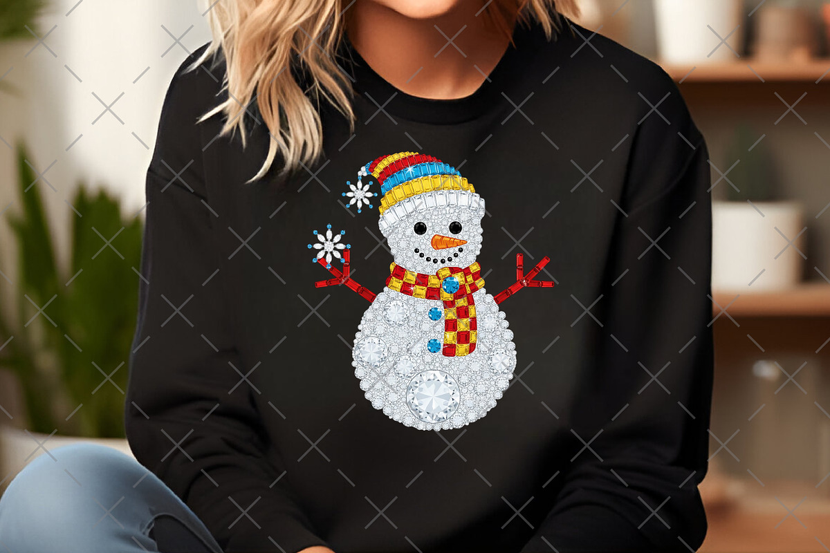 Sparkling Crystal Christmas Snowman, an Illustration by Craft Nest (Photo 2 of 6)