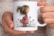 Whimsical Girl with Butterfly PNG, a Seasonal Illustration by Canvas Craft (Thumbnail 6 of 7)