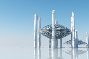 Futuristic Skyscraper HD 16