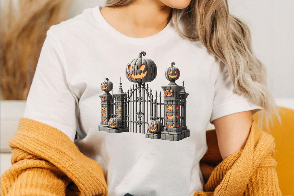 Watercolor Halloween Fence Sublimati, an Illustration by SVGArt (Photo 6 of 8)
