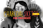 Charcoal Sketch Set - For Procreate, a Brush Add-On by Eliza Moreno Illustration (Thumbnail 1 of 3)
