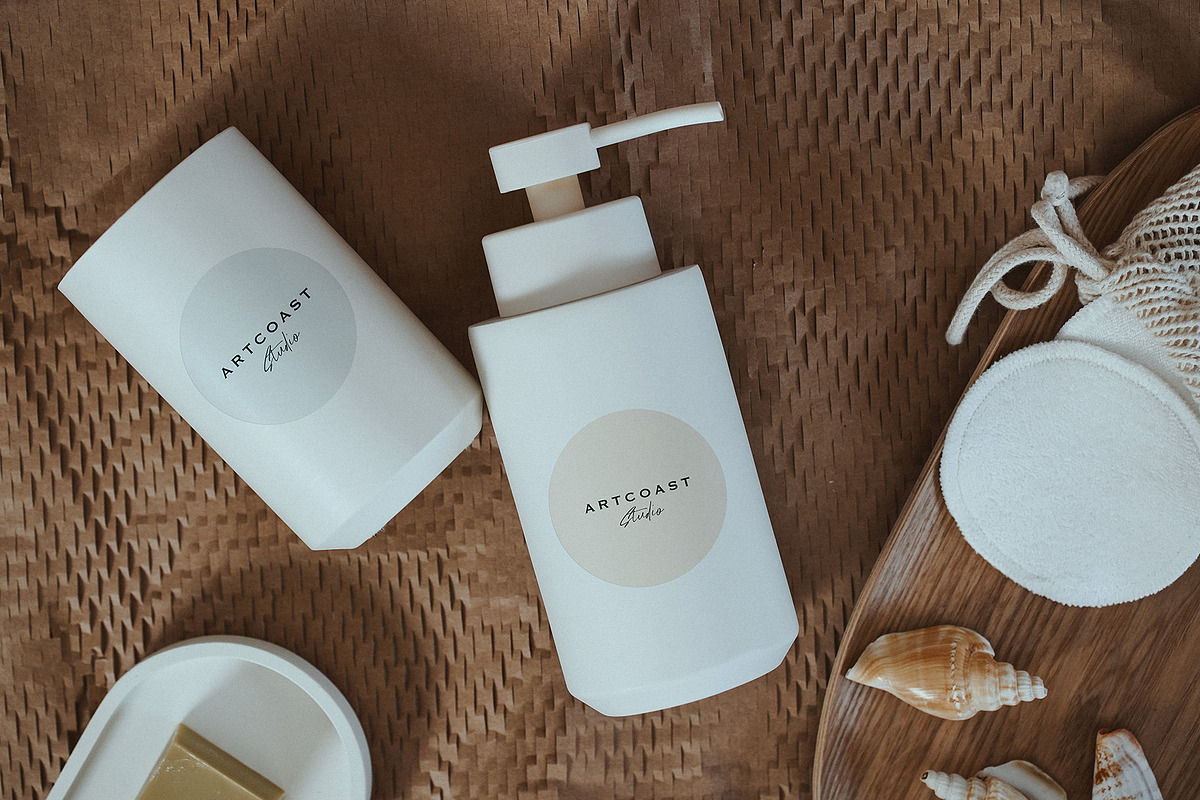 Jars Blank Mockup in Boho Bathroom, a Packaging Mockup by Artcoast Studio (Photo 7 of 7)