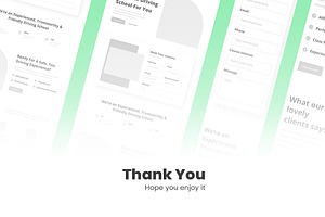 Driving School Wireframe Website