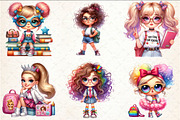 Back to School Girl Clipart, a Seasonal Illustration by Rose Art (Thumbnail 2 of 4)