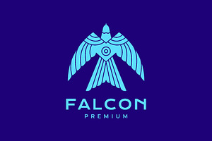 flying bird freedom falcon logo, a Branding & Logo Template by devastd