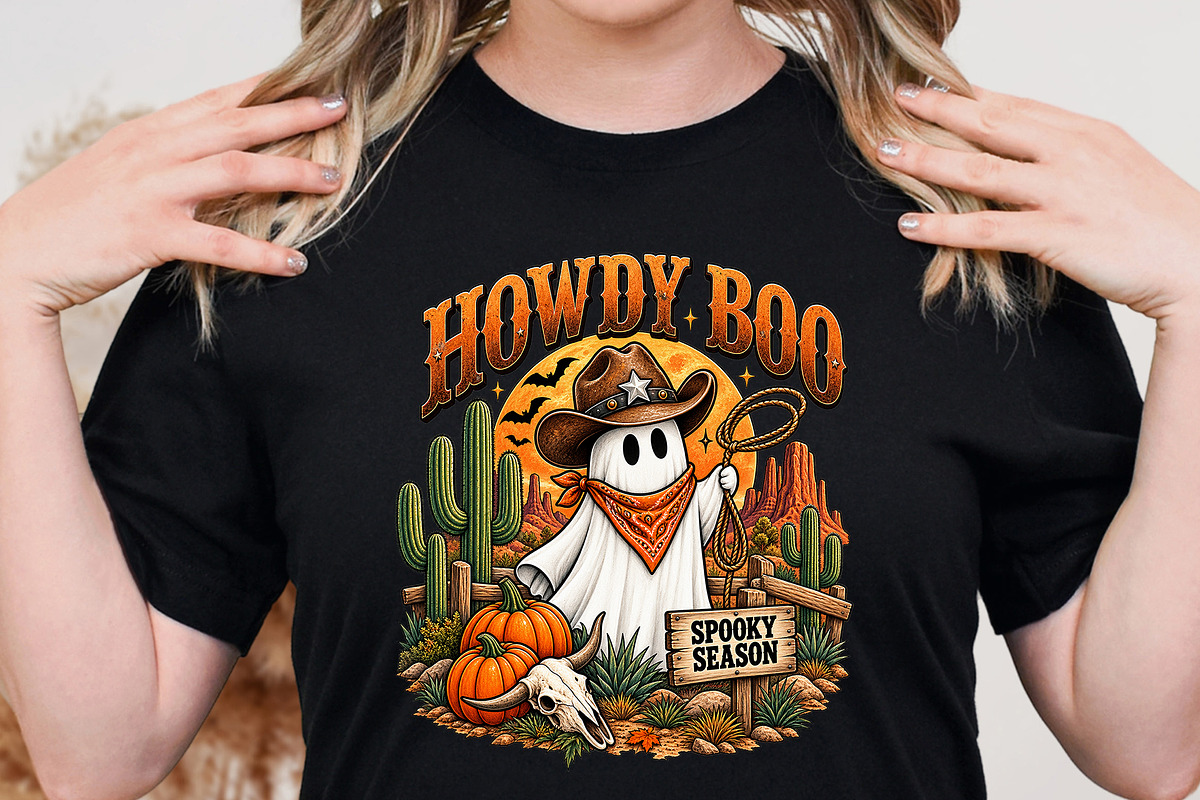 Howdy Boo Cowboy Ghost Wild West PNG, an Object Graphic by Star Graphic Design (Photo 6 of 10)