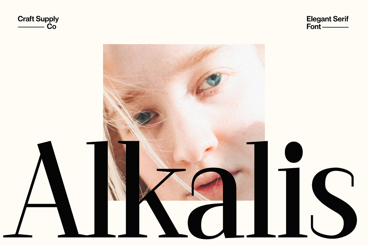 Alkalis – Modern Elegant Serif, a Serif Font by Craft Supply Co. (Photo 1 of 8)