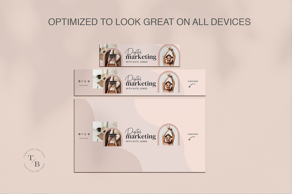 YouTube Channel Branding Kit | Canva, a Social Media Template by Templates Boutique (Photo 3 of 8)