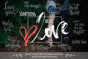 Love quotes and photo overlays set