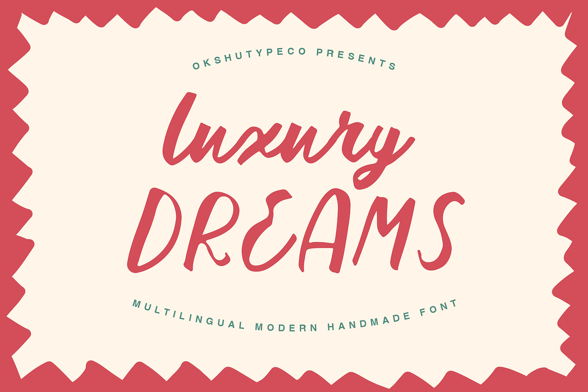 LuxuryDreams, a Handwritten Font by Alexander Tiunov (Photo 1 of 8)