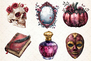 Burgundy Halloween Clipart, an Illustration by Dream Creation (Thumbnail 7 of 7)