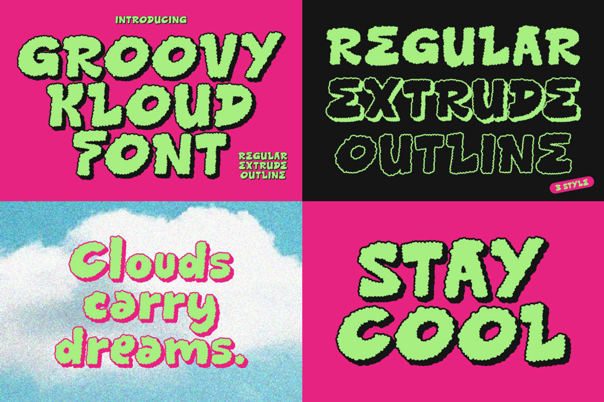 SALE! GROOVY RETRO - Font Bundle, a Sans Serif Font by GroovyFontCo (Photo 16 of 16)