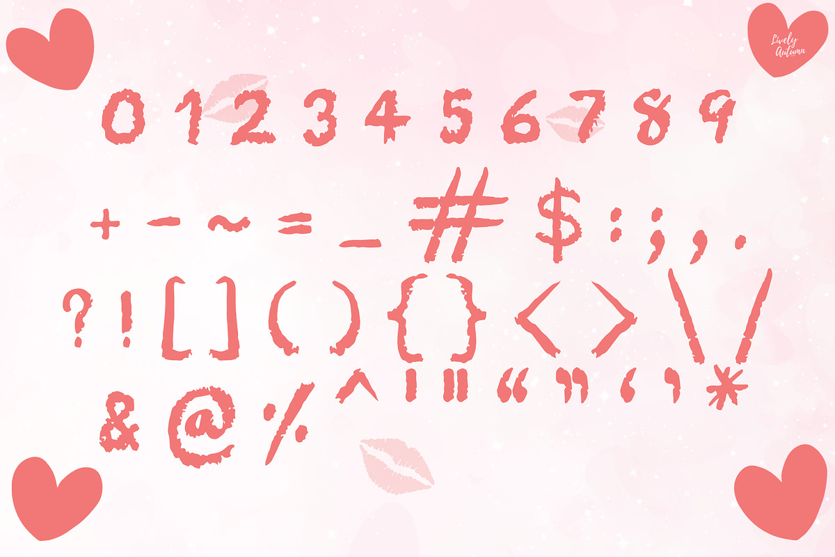 Lipstick | Handwriting font, a Handwritten Font by LivelyAutumn11.11 (Photo 3 of 5)