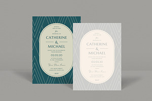 Geometric Wedding Invitation, an Invitation Template by Guuver