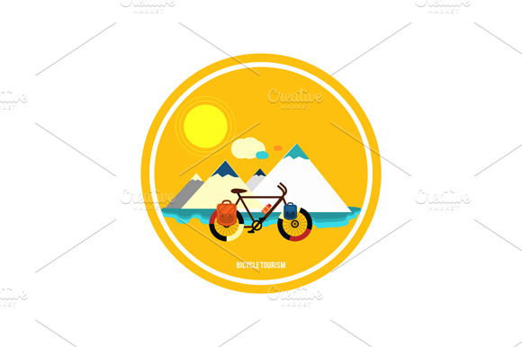 Bicycle near the mountain. preview 2
