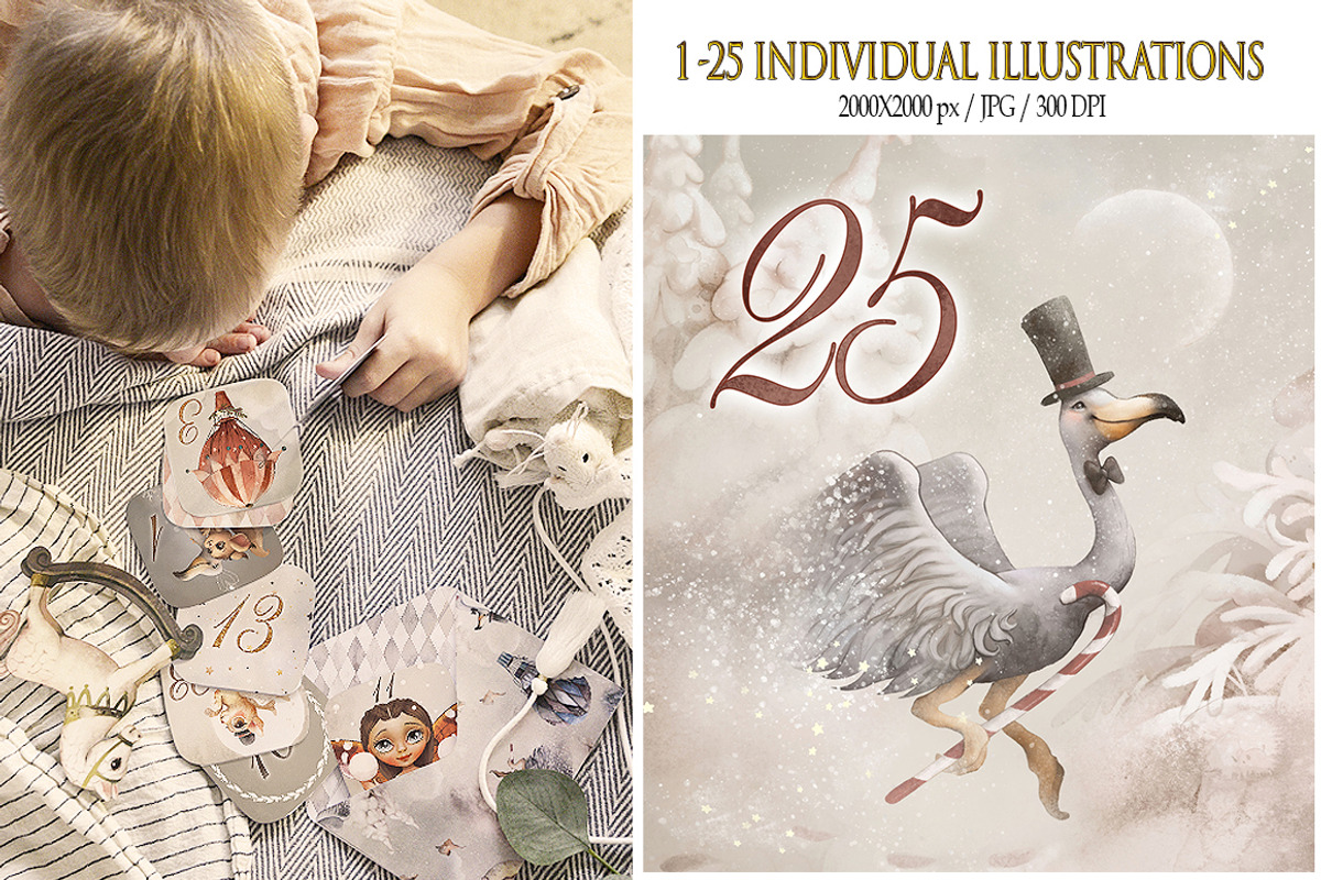 Сhristmas posters pattern advent, an Illustration by TanyaSchuka (Photo 3 of 15)