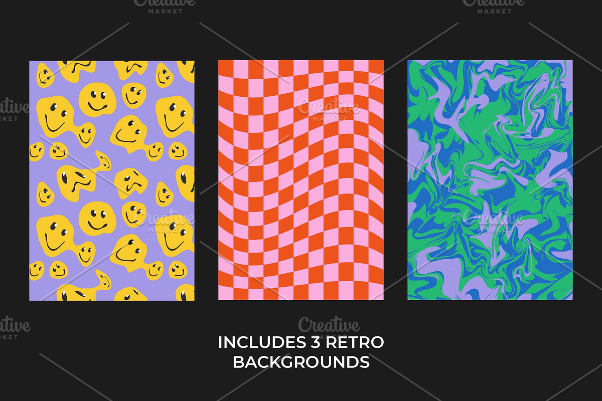 Retro Stickers Pack Elements, a Background Graphic by Abstracto-Create (Photo 5 of 7)