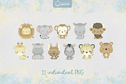 Cute Safari Animal Watercolor, an Animal Illustration by creationsbyapuruh (Thumbnail 6 of 6)