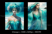 Sea Witches - 4 AI-Gen Illustrations, a Person Illustration by Sapphire X Designs (Thumbnail 3 of 3)