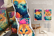 Wild Animal in Tropical Jungle Art, a Wallpaper Graphic by Vibrand Studio (Thumbnail 4 of 10)