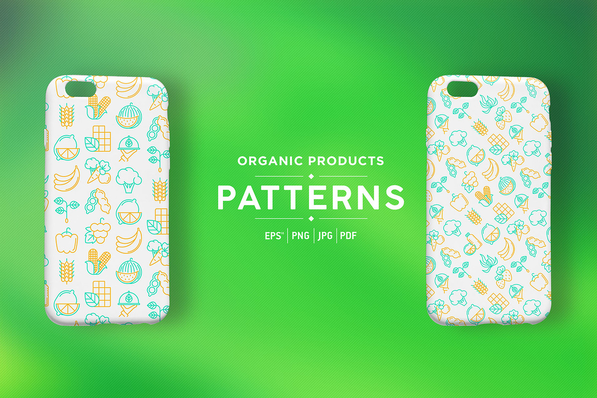 Organic Products Patterns Collection, a Pattern Graphic by Alex Blogoodf