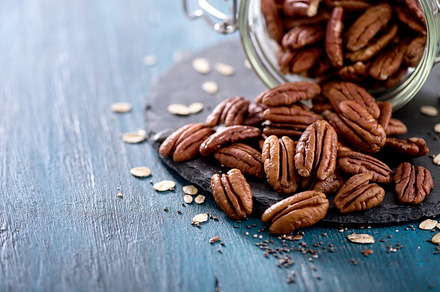 Pecan nuts, a Background Photo by Saschanti