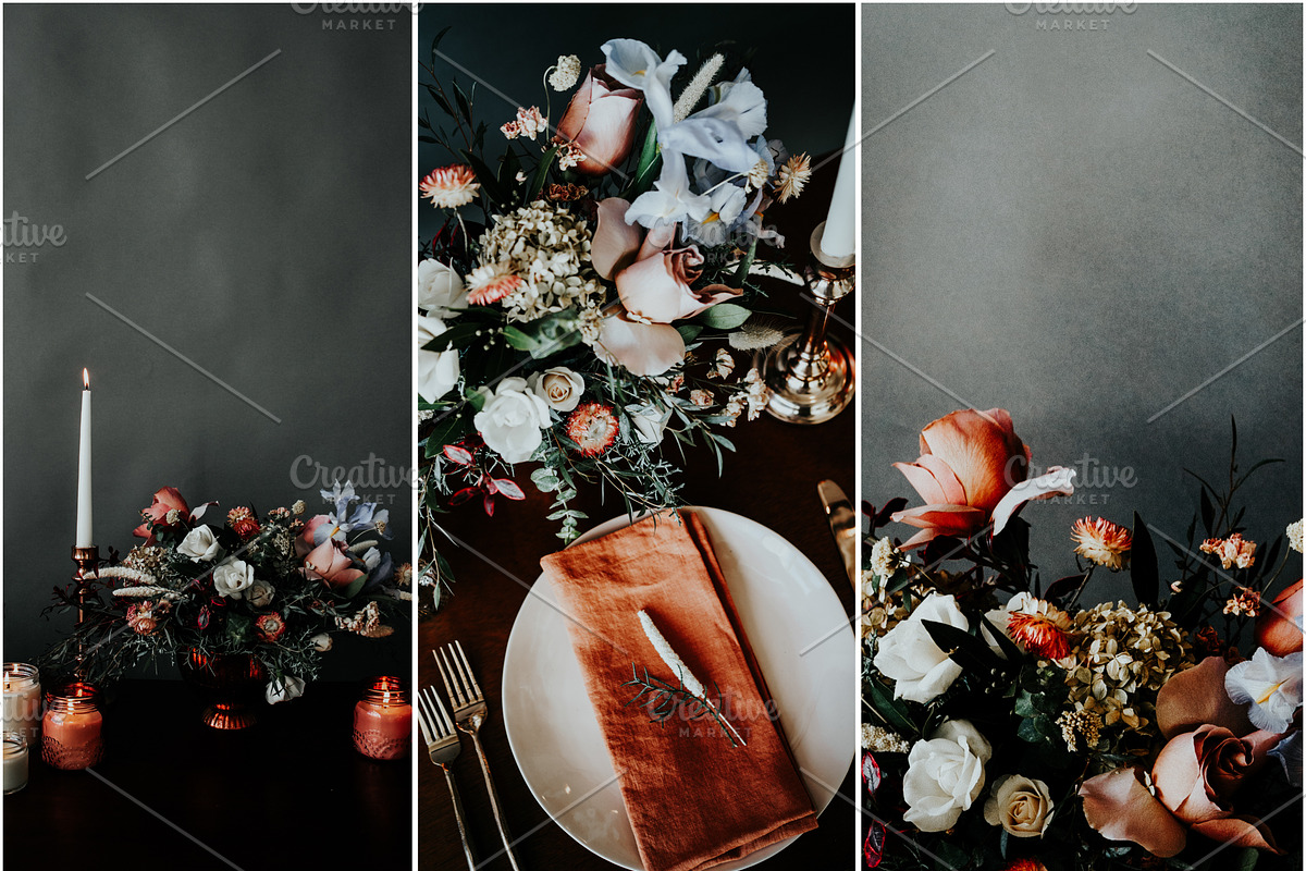 Floral Tablescape Wedding Bundle, a Books & Magazine Mockup by LaPorte Images (Photo 4 of 5)
