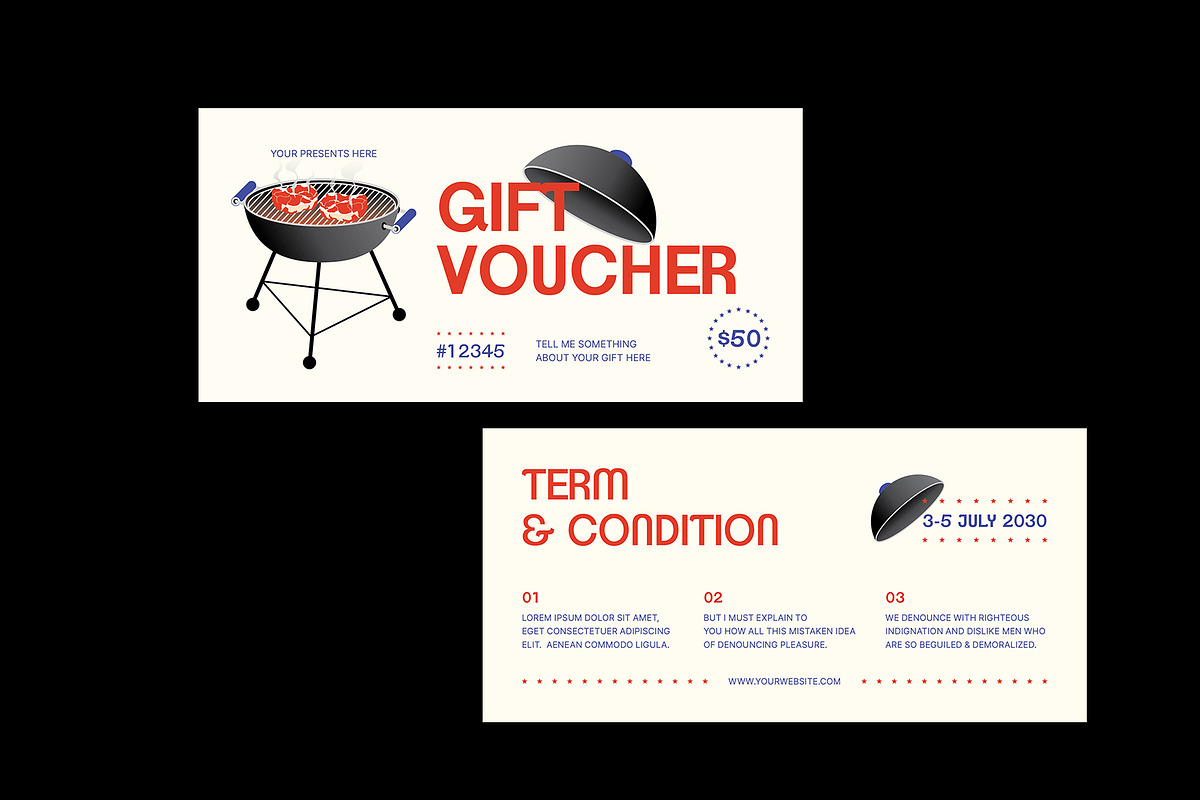 Modern 4th of July Voucher preview 4