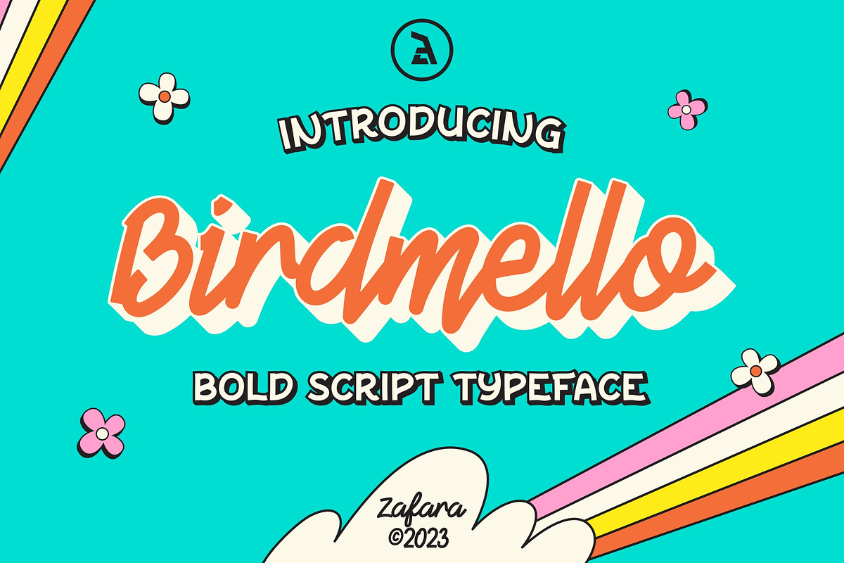 Birdmello - Bold Script Typeface, a Script Font by Zafara Studios (Photo 1 of 7)