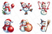 Funny Christmas Snowman Clipart, an Illustration by DreamPrint404 (Thumbnail 5 of 6)