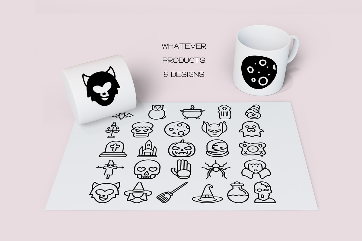 Halloween Icons - Dingbat Font, a Symbol Font by WADLEN (Photo 6 of 7)