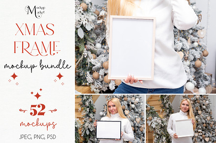 Christmas Frame Mockup bundle.