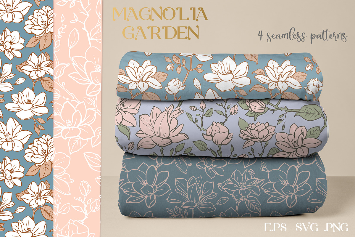 Мagnolia garden. Floral Line Art, a Decorative Illustration by KlavaProDesign (Photo 4 of 7)