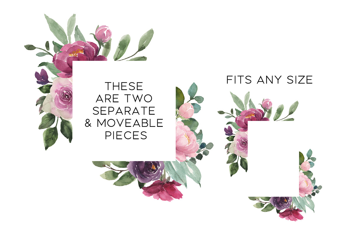 Large Set Blush & Burgundy Florals, an Illustration by Graphic Blue Bird (Photo 6 of 11)