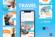 Travel Social Media Post, a Social Media Template by itefan Studio (Thumbnail 1 of 4)